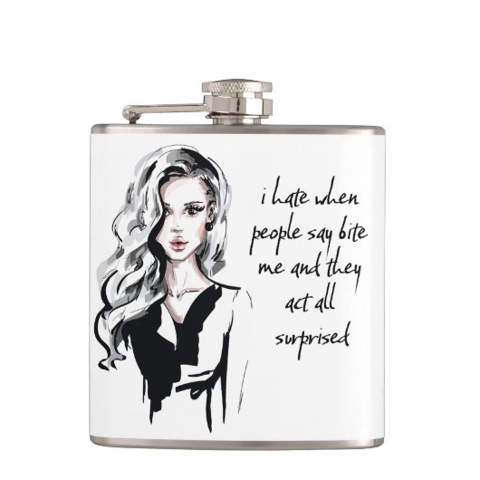 Überraschender Biss Flachmann (Vorderseite)