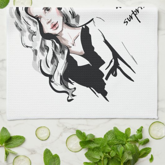 Überraschender Biss Geschirrtuch (Gefaltet)