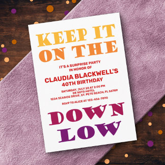 Überraschender bunter Fun Zitat Geburtstag Einladung