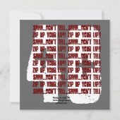 ÜBERRASCHENDER Grunge 40. Geburtstag Rot und Schwa Einladung (Rückseite)