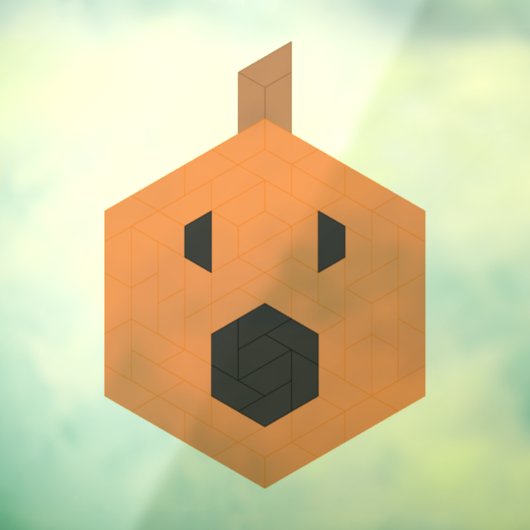 Überraschender Jack-o-Lantern-Trapezoid Fensteraufkleber (Blatt 3)