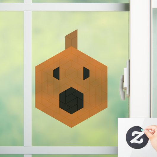 Überraschender Jack-o-Lantern-Trapezoid Fensteraufkleber (Zuhause)
