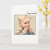 Überraschender kleiner Junge für Knie-Ersatz Karte (Gelbe Blume)