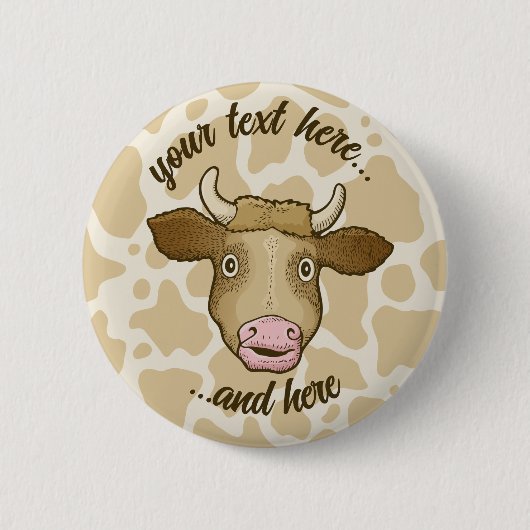 Überraschender Kuhknopf Button (Vorderseite)