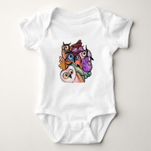 Überraschender Owl Funny Baby Bodysuit Strampler