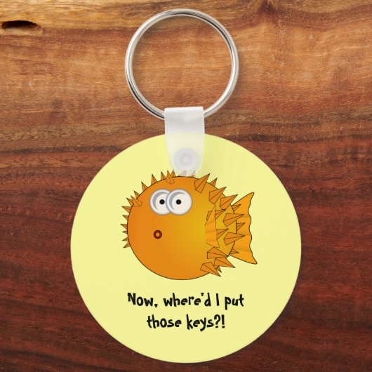 Überraschender Pufffisch - lustige Sprüche Schlüsselanhänger (Vorderseite)