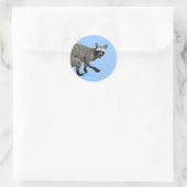 Überraschender Raccoon Runder Aufkleber (Tasche)