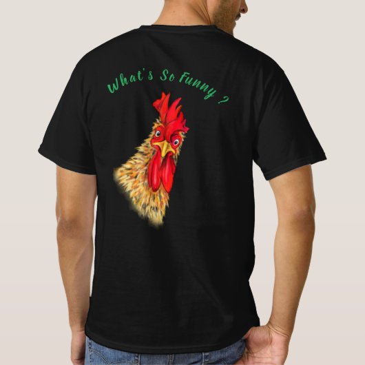 Überraschender Rooster Funny T - Shirt - Benutzerd (Rückseite)