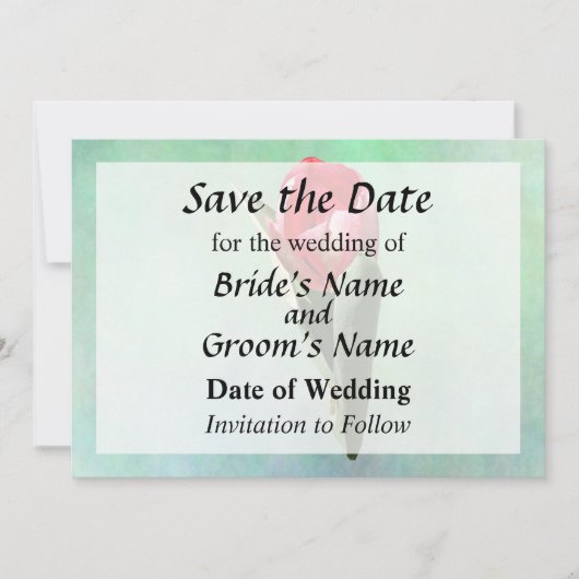 Überraschender Tulip Save the Date (Vorderseite)