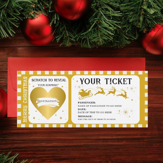 Überraschender Weihnachts-Scratch-Off-Boarding Einladung