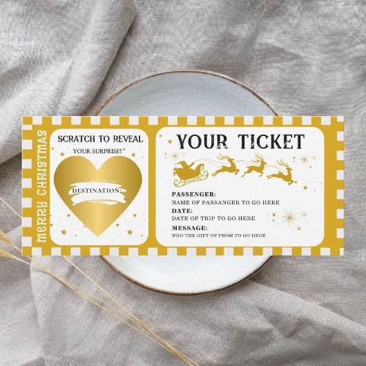 Überraschender Weihnachts-Scratch-Off-Boarding Einladung