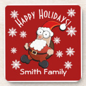 Überraschender Weihnachtsmann Getränkeuntersetzer (Vorderseite)