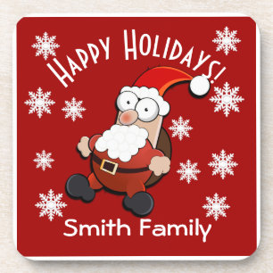 Überraschender Weihnachtsmann Getränkeuntersetzer