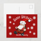 Überraschender Weihnachtsmann Postkarte (Vorne/Hinten)