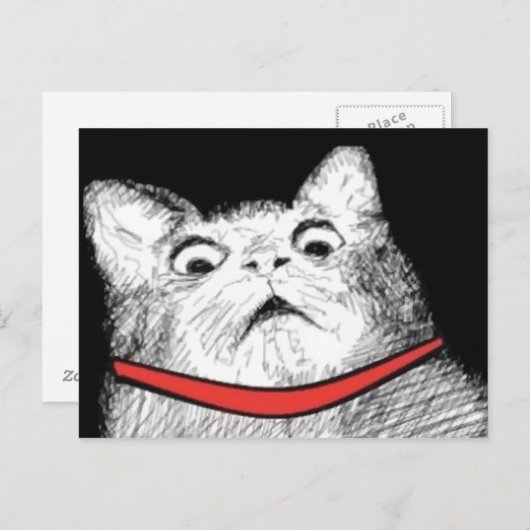 Überraschendes Cat Gasp Meme - Postkarte (Vorne/Hinten)
