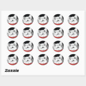 Überraschendes Cat Gasp Meme - Round Stickers (Blatt)