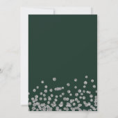 ÜBERRASCHENDES Foto 50 Geburtstag Silver Confetti Einladung (Rückseite)
