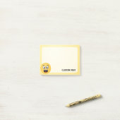 Überraschendes Gesicht Post-it Klebezettel (Auf Schreibtisch)