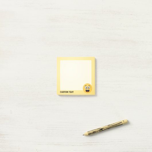 Überraschendes Gesicht Post-it Klebezettel (Auf Schreibtisch)