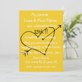 Überraschendes Hochzeitsjubiläum Spaß Party Foto Einladung (Stehend Vorderseite)