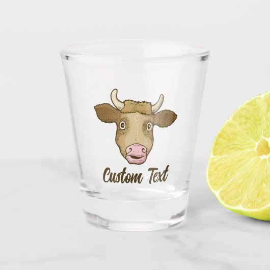 Überraschendes Kuhschussglas Schnapsglas (Vorderseite)