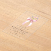 ÜBERRASCHENDES PARTY 100. Geburtstag Pink Bow Wild Acryleinladungen (Ablage )