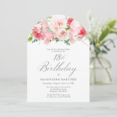 ÜBERRASCHENDES PARTY 18. Geburtstag Elegantes Rosa Einladung (Stehend Vorderseite)