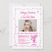 ÜBERRASCHENDES PARTY 30. Geburtstag Foto Martini Einladung (Vorderseite)