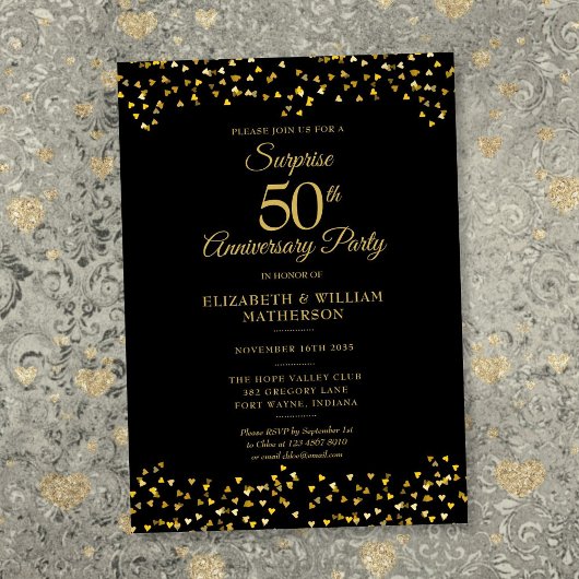 Überraschendes Party 50. Hochzeitstag Einladung