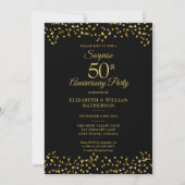 Überraschendes Party 50. Hochzeitstag Einladung (Vorderseite)