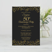 Überraschendes Party 50. Hochzeitstag Einladung (Stehend Vorderseite)