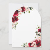 ÜBERRASCHENDES PARTY 60. Geburtstag Roter Rosa Blu Einladung (Rückseite)