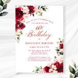 ÜBERRASCHENDES PARTY 60. Geburtstag Roter Rosa Blü Einladung<br><div class="desc">Rote Rosen und Rosa-Rosa-Bäckereien sind in dunkelgrünen Blätter eingebettet. Die klassische Schriftzeichen-Kalligraphie lasse Ihren Gästen, dass es ein Meilenstein zum Geburtstag ist und wer der Geburtstag ist. Dieser Artikel ist Teil der Rote Rose Pink Peony Kollektion. Es enthält die Vorlagen, die Sie nutzen können, um eine einzigartige Einladungssuite, Begrüßungsschilder und...</div>