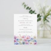 ÜBERRASCHENDES PARTY 65 Geburtstag September Blume Einladungspostkarte (Stehend Vorderseite)