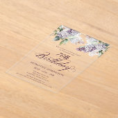 ÜBERRASCHENDES PARTY 70. Geburtstag Lila Lilac Flo Acryleinladungen (Ablage )