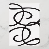 Überraschendes Party 75. Geburtstag Goldene Foil E Folieneinladung (Rückseite)