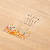 ÜBERRASCHENDES PARTY ACRYLIC 18. Pumpkin-Wildblume Acryleinladungen (Ablage )