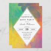 Überraschendes Party | Farbenfroh Abstrakt Boho Wa Einladung (Vorne/Hinten)