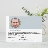 Überraschendes Party Funny Twitter Joke Einladung (Stehend Vorderseite)