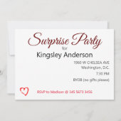 Überraschendes Party Funny Twitter Joke Einladung (Rückseite)