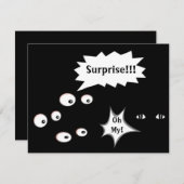 Überraschendes Party im Dunklen Saal Einladung (Vorne/Hinten)