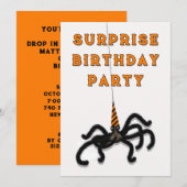 Überraschendes Party Oktober Einladung (Vorne/Hinten)