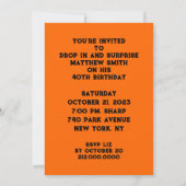 Überraschendes Party Oktober Einladung (Rückseite)