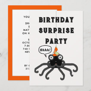 Überraschendes Party Oktober Halloween Geburtstag Einladung