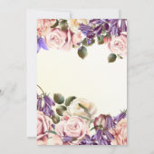 Überraschendes Party | Schöne Bluebells und Rose Einladung (Rückseite)