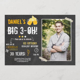 Überraschendes Party zum Geburtstag 30. Einladung