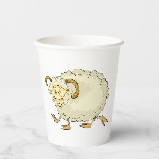 Überraschendes Rammschaf Pappbecher (Vorderseite)
