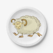 Überraschendes Rammschaf Pappteller (Vorderseite)