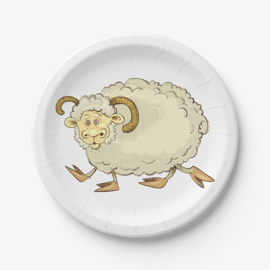Überraschendes Rammschaf Pappteller (Vorderseite)