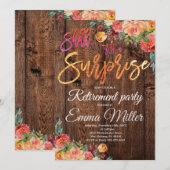 Überraschendes Rustikales Party Einladung (Vorne/Hinten)